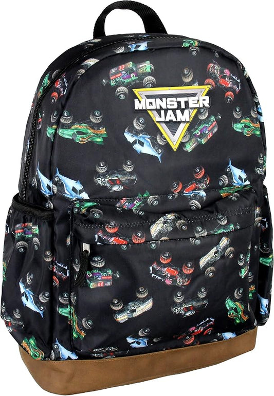 INTIMO Monster Jam Trucks Dragon Zombie Grave Digger Megalodon All Over Print Backpack 16"