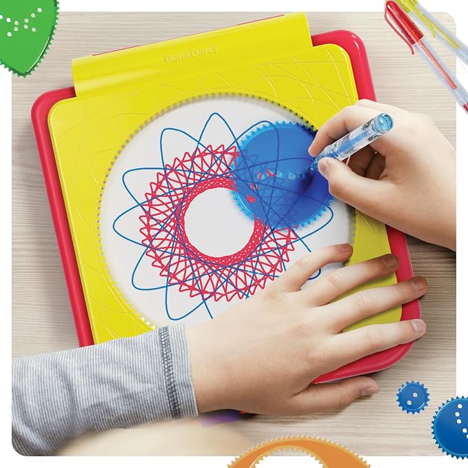 Dan&Darci Spiral Art Kit for Kids - Craft Set for Girls & Boys Ages 6-12 - Gifts for 6, 7, 8, 9, 10 Year Old Girl, Boy - Toys and Crafts Kits Gift - Arts Birthday Retro Vintage Ideas Drawing