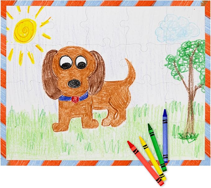 Hyglos 4 Blank Jigsaw Puzzles with Envelopes – 10.25 x 13.25 Inch, 20 Pieces Each – DYI Party invites, Perfect for Decorating, Kids' Activities, Arts & Crafts or Party Favors