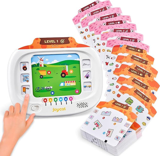 JoyCat Interactive Logic Learning Toy for Kids Ages 3-8, Educational Flash Card Game with 160 Learning Activities, Matching, Sequencing & Problem Solving, Montessori STEM Gift for Boys Girls