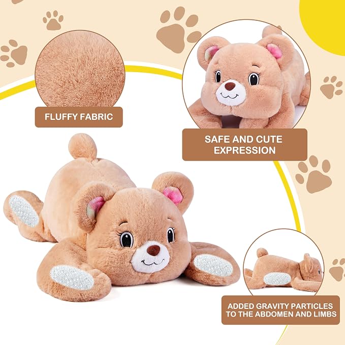 5 LB Weighted Stuffed Animal Teddy Bear for Kids,Adults,24.5" Plush Toy Soft Cuddly Gift for Birthday, Christmas, Boys, Girls, Teens