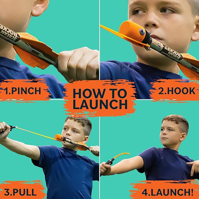 Toy Rocket Launcher for Kids: Outdoor Toys Slingshot Rocket Launchers - Best 6-10 Year Old Boy Gifts for Teens Boys & Girls All Ages - Fun Summer Toys 5 6 7 8 9 10 11 12+ Year Old Boy Birthday Gifts