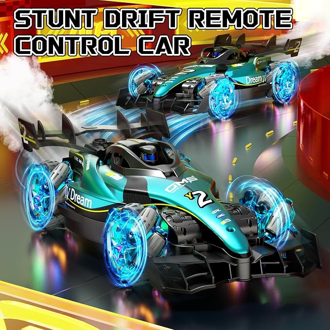 Remote Control Cars, 2.4GHz Monster Truck RC Stunt Cars for Boys Kids Adults, 1:12 Monster RC Truck Off Road with Light & Music, Gifts for 8 9 10 11 12 13 14 15 16+ Years Old Boys Girls Adults