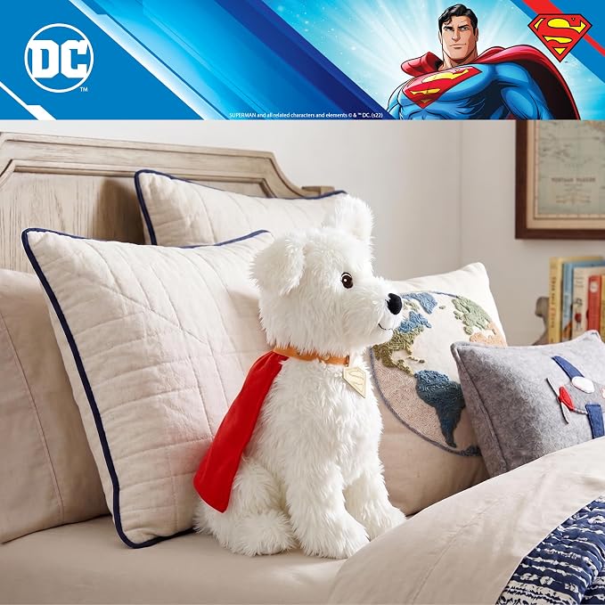 Krypto Superman DC Comics Kids Bedding Super Soft Plush Cozy Cuddle Pillow, Dog, (Officially Licensed Product) by Franco