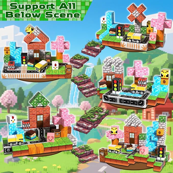 100PCS Magnetic Blocks - Magnetic Building Block for Kids Ages 3 4 5 6 7 8, Stacking Magnets for Kids, Magnet Toys, Birthday Gifts for 3-10 Year Old Boys Girls, STEM Learning Toy