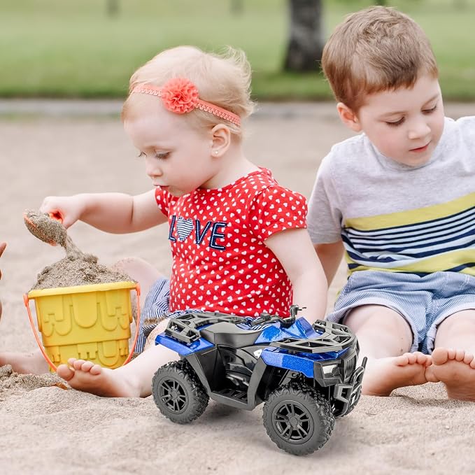 RMZ City 1:36 ATV Off Road Vehicle Model Car, Diecast Pull Back Beach Motorcycle Toy Car for Kids Boy Girl, Car Model Collection and Decoration, Blue