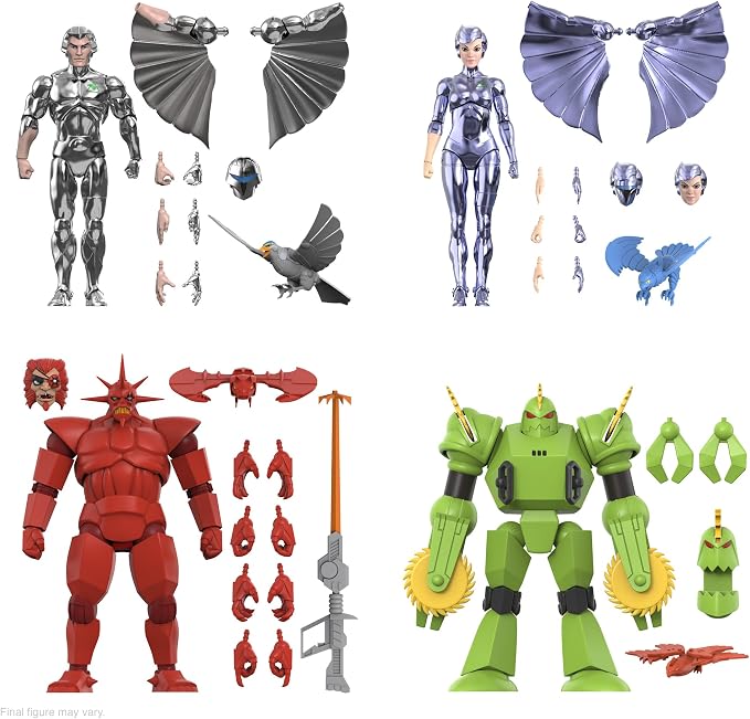 Super7 ULTIMATES! SilverHawks Steelheart - 7" SilverHawks Action Figure with Accessories Classic Cartoon Collectibles and Retro Toys