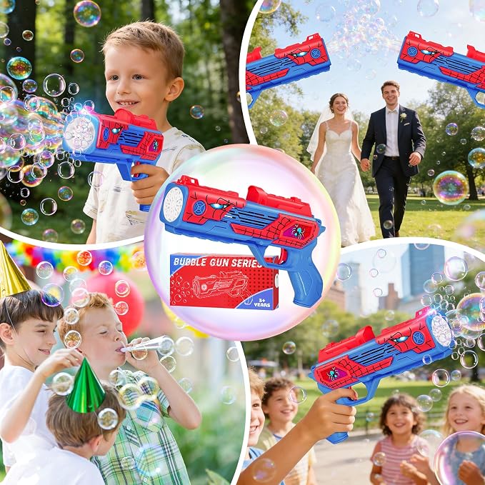 Rechargeable Bubble Gun for Kids, Toys for Boys 3-4, 4-6, Bubble Machine for Kids, Outdoor Toys for Kids Age 4-8, Easter, Summer, Wedding, Party Favors, Halloween, Birthday Gifts