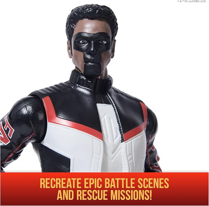 DC Comics, Superman Mr Terrific 12-inch Superhero Action Figure, Kids Toys for Boys and Girls Pretend Play, for Ages 4 and Up