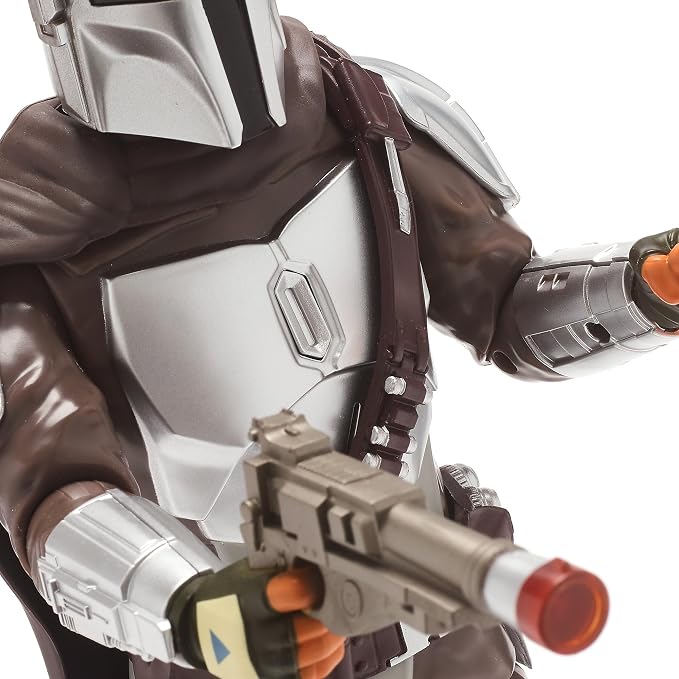 Disney Store Official The Mandalorian Talking Action Figure - 13 Inch Interactive Star Wars Toy with IB-94 Blaster - Articulated Kid Toy with Light & Sound Effects
