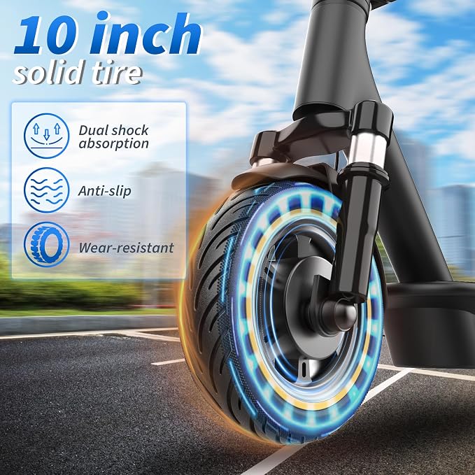VOLPAM Electric Scooter, 350W/500W/800W/1000W/250W Powerful Motor & 19/22/ 9 MPH Top Speed, 16-28-10 Miles Long Range, Folding E Scooter Choice