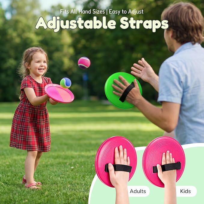 Upgraded Toss and Catch Ball Game Set, Beach Pool Toys Outdoor Games for Kids Toys, Outside Family Lawn Yard Games, for Boys Girls 3 4 5 6 7 8 9 10 11 12 Years Old
