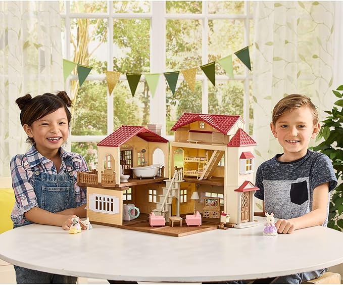 Calico Critters - Red Roof Home - Country Home - 2026 Gift Set Edition Dollhouse – Kids Pretend Play House, Miniature Home Playset with Furniture & Accessories, Ages 3+