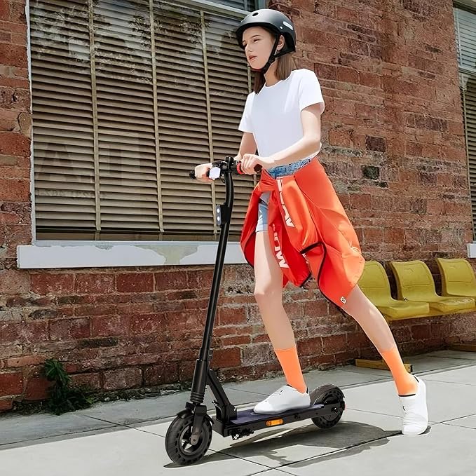Electric Scooter for Big Kids/Teens - 250W Motor, 15.5 mph Top Speed, Rear Foot Brake, Folding E-Scooter for Riders