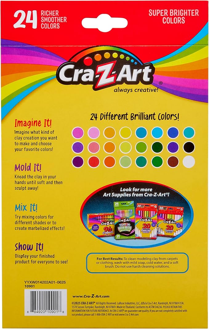 Cra-Z-Art Bulk Modeling Clay - 6 Pack of 24 Count Modeling Clay