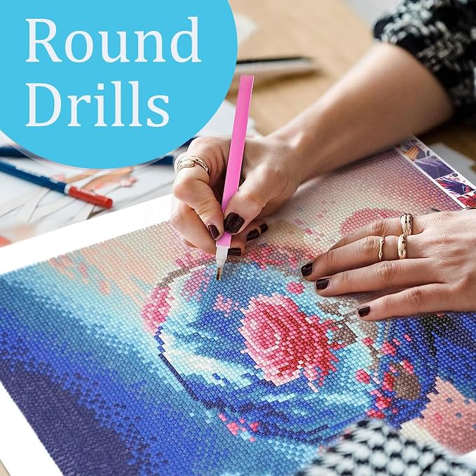 FOXKISS Butterfly Diamond Art Painting Kits for Adults, Full Drill Diamond Dots Paintings for Beginners, Round 5D Paint with Diamonds Pictures Gem Art Painting Kits DIY Crafts Kits 12x16inch