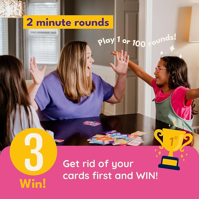 Brooke & Joy Games - Speed Swap Chaos – Where Order Creates Chaos! Fast, Fun Family Card Game for Kids, Teens & Adults, Easy to Learn, Perfect for Game Night & Travel, 10-Minute Party Game, Ages 8+