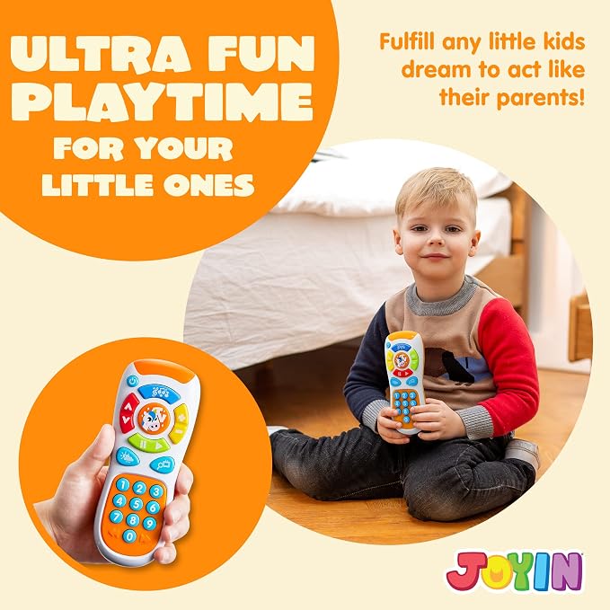 JOYIN Smartphone Toys for Baby, Remote Control Baby Phone with Music, Learning Toy, Birthday Gifts for Infants, Kids, Boys and Girls