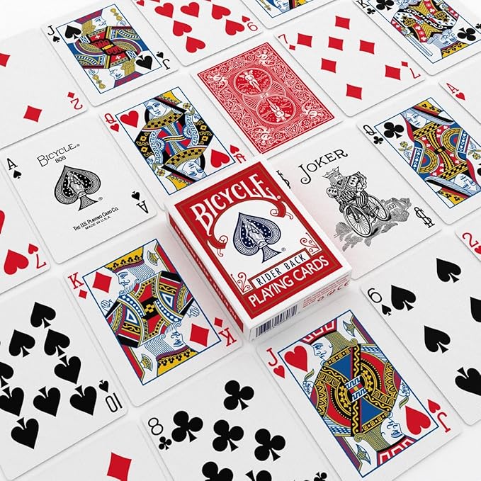 Bicycle Rider Back Playing Cards, Standard Poker Size Deck of Cards, Red & Blue (2 Pack), Classic Cards for Poker, Blackjack, Family Game Night & Card Games, Fun for All Ages