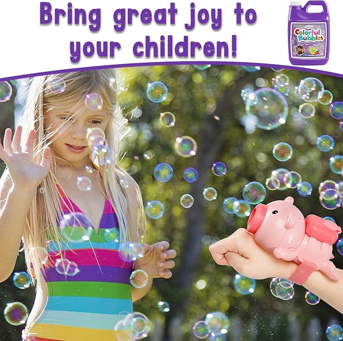 Lulu Home 2 Packs Bubble Concentrated Solution, 1 L/ 33.8 OZ Bubble Refill Solution for Kids Bubble Machine, Giant Bubble Wand, Bubble Blower Toys, Birthday Party Favors (Purple Bottle)