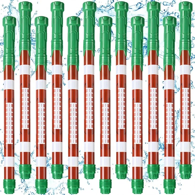Halloscume 12 Pcs Football Party Favors, 15'' Water Guns Bulk for Kids Water Squirt Blasters Guns, Summer Activity Swimming Pool Backyard Beach Outdoor Toys for Kids Adults, 39 ft Range Shooter