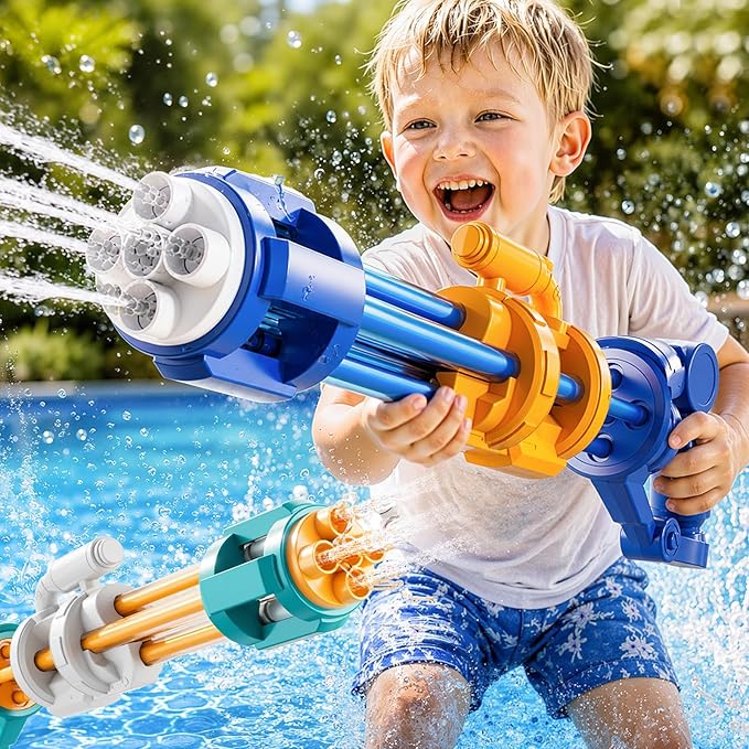 2 Pack Water Guns for Kids Adults, Summer Outdoor Water Toys Swimming Pool Game, Beach Water Game Fighting Play Pool Toys for Boys Girls Kids Ages 4-8, 8-12