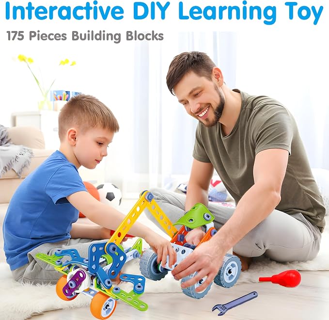 11 in 1 STEM Kits Building Toys for Kids Ages 4-8 5-7, Stem Toys for 4 5 6 7 8 Year Old Boy Birthday Gift, Educational Construction Set for Boys 4-6 6-8 5-8, Creative Learning Engineering Game