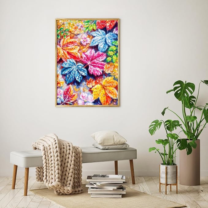 Puzzles for Adults 1000 Pieces, Jigsaw Puzzle for Adults, Fun Challenging Puzzle, Colorful Autumn Leaves Puzzles Game, Interlock Perfectly No Dust, Gifts for Easter Mother’s Day