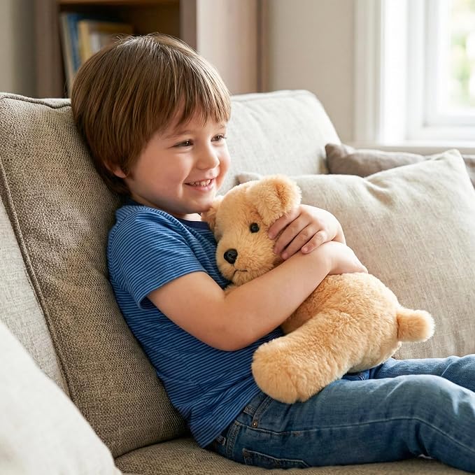 WEIGEDU Labs Labrador Golden Retrievers Dog Puppy Stuffed Animals Plush Toys for Kids Boys Girls Birthday Bedtime Gifts, 7.9" Golden Yellow