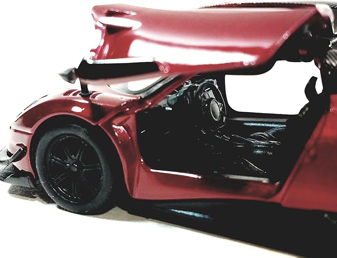 KiNSMART 2016 Pagani Huayra BC Red 5" 1:38 Scale Die Cast Metal Model Toy Car w/Pullback Action