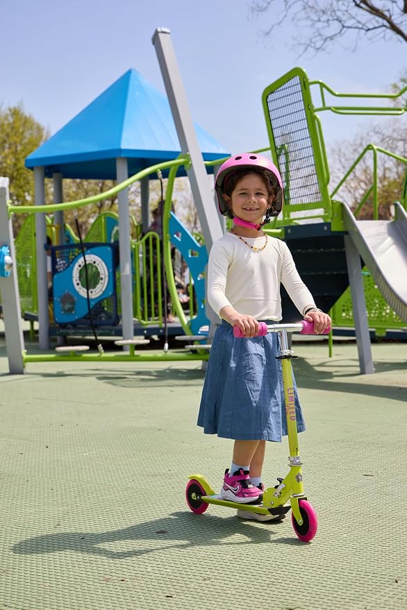 Limited Too Kick Scooter for Girls 5-12 Years, Light-Up Wheels, Glitter Deck, Adjustable Handlebar, Foldable 2-Wheel Kids Scooter, Holds up to 75 lb