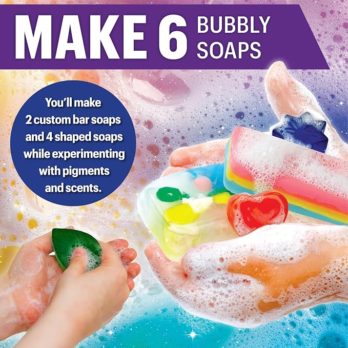 NOVA Soap Experiment Lab by MindWare – Make Your Own Soaps, Chemistry Science Kit with Scents & Molds, STEM Learning, Ages 8+
