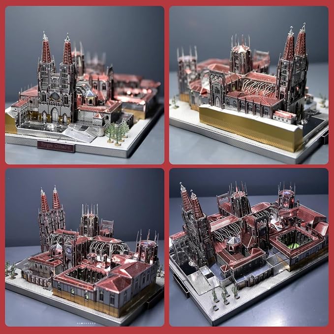 Microworld Metal Model Kits, Architecture3D Metal Puzzle, Challenge 3D Puzzle for Adults, DIY Brain Teaser Assembly Puzzle- Sagrada Familia Cathedral