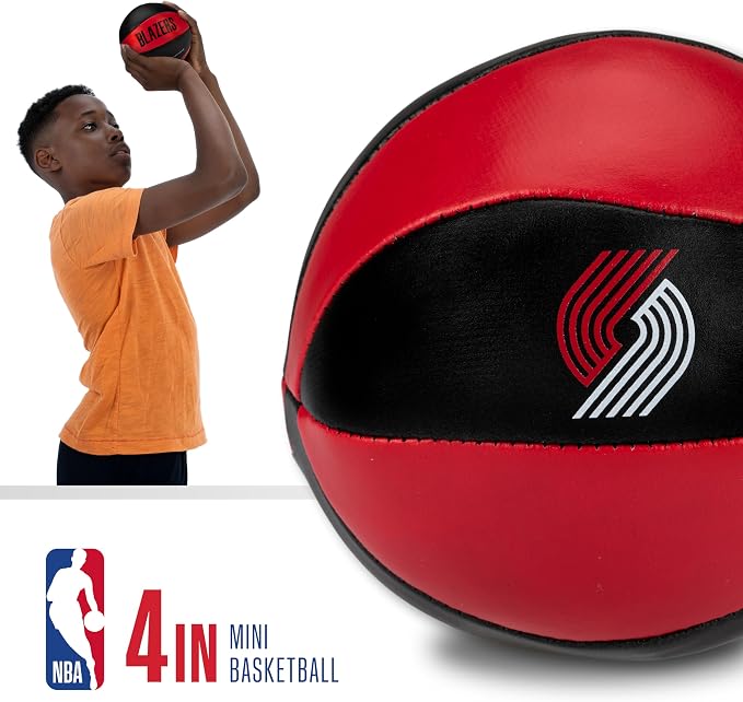 Franklin Sports NBA Toy Basketballs - 2 Pack of Kids Soft Mini Basketballs for Over The Door + Indoor Hoops - NBA Fan Shop