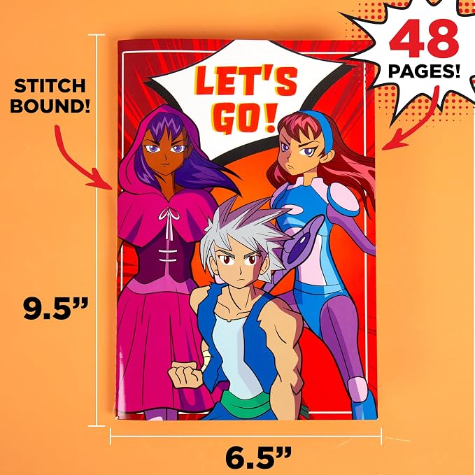 Made By Me Anime Color & Design Artist Set, 22-Piece Art Set, Create Your Own Comics, Make Your Own Manga & Anime Sketchbook, Gifts for Manga Enthusiasts, Arts & Crafts for Kids 6+