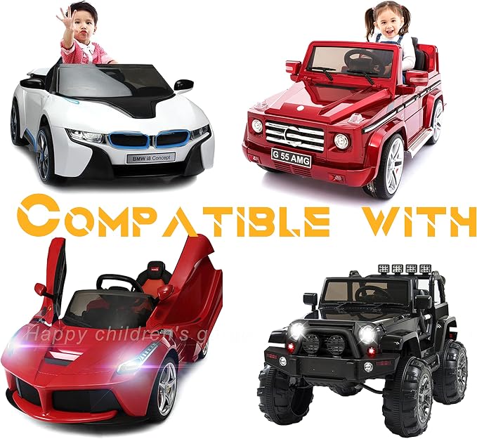 FLHFULIHUA 12 Volt Battery Charger for Kids Ride on Toys - Universal Charger for Best Choice Products Wrangler SUV，Kid Trax Dynacraft ，Kidzone Bumper, ETL Listed