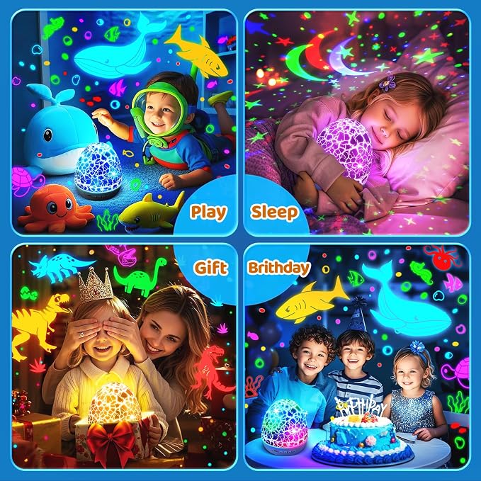 Staryou Sensory Lights Baby Sound Machine Night Light Projector Sensory Toys for Kids with Autism Fidget Toys for Kids 15 White Noise 3D Films 31Colors Night Light for Kids Toys for Boys 3-10