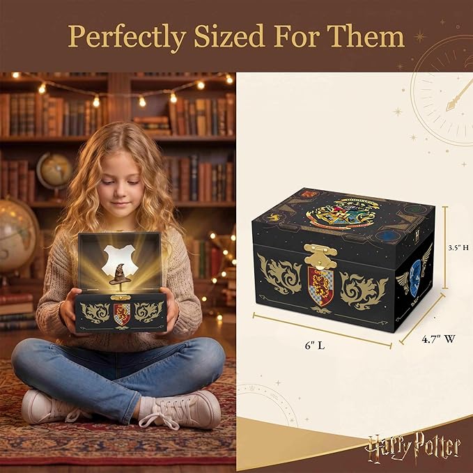Harry Potter Jewelry Box for Girls Musical Jewelry Box with Spinning Figurine, Harry Potter Toys for Kids Ages 3-7