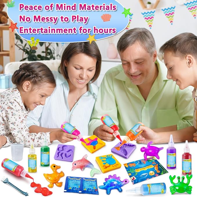UNGLINGA Magic DIY Water Creation Elf Toy Kit for Kids - 8 Colors Toys Craft Creative Birthday Gifts for Boys Girls Age 5 6 7 8 9 10 11 12
