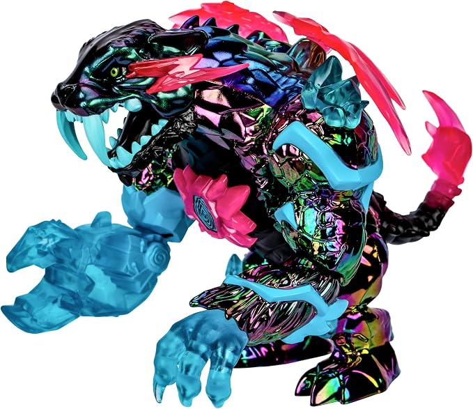 MrBeast Lab Apex Beast Neon Panther Collector Figure, Standing at 6.5 Inches/16.5cm Tall, with Extreme Detailing, Premium Packaging, 13 Points of Articulation and Chomp Jaw