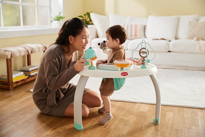 Tiny Love 5-in-1 Stationary Activity Center, 5 Modes of use: Tummy time, Activity Center, Baby Balance Board, Toddler Activity Table, Child Table and Chair, Magical Tales