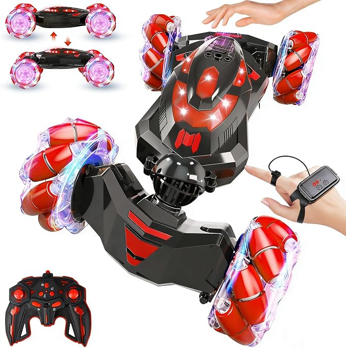 Gesture Sensing RC Stunt Car,Remote Control Car Toys for Ages 8-12,Drift Cars with Lights Music,4WD 360° Spins All Terrains Kids Toys RC Cars, 5-12 Best Birthday Gift for Kids