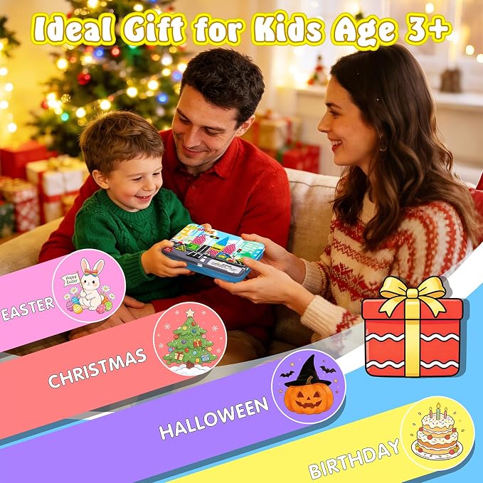 Goodtiles Mini Magnetic Tiles Road Set,STEM Building Toys for Kids Ages 3-8 | Screen-free Travel Toys, Preschool Magnetic Building Blocks, Birthday Gifts for Boys Girls 3+