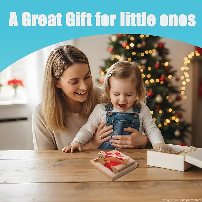 4 in 1 Montessori Wooden Puzzle Toy for Toddlers Ages 2 and Up – Educational Toys for Kids, Toddler Puzzle Toy for Early Learning & Fine Motor Development-Ocean Creatures