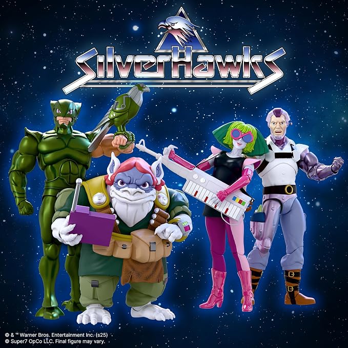 Super7 ULTIMATES! SilverHawks Hardware (Toon) - 7" SilverHawks Action Figure with Accessories - Classic Cartoon Collectibles and Retro Toys