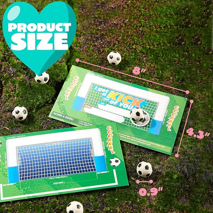 JOYIN 36 Pcs Valentine’s Day Soccer Football Volleyball Basketball with Sports Game Cards for Kids Valentine's Classroom Exchange Prizes, Valentines Games Toys for Party Favor Supplies