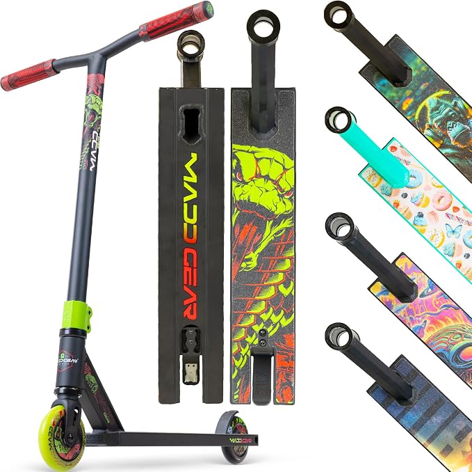 Pro Stunt Trick Scooter for Kids Ages 5-12 – Lightweight Durable Freestyle Kick Scooter for Skatepark and Street – Easy Assembly – Madd Gear MG2