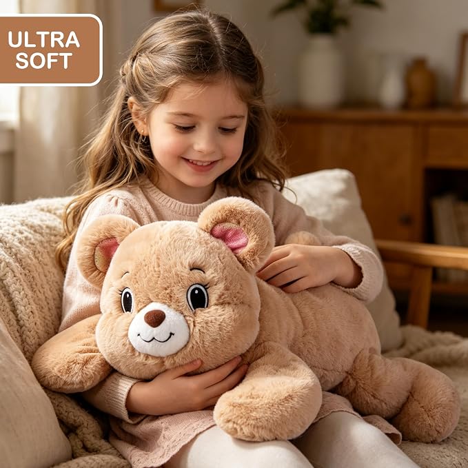 5 LB Weighted Stuffed Animal Teddy Bear for Kids,Adults,24.5" Plush Toy Soft Cuddly Gift for Birthday, Christmas, Boys, Girls, Teens
