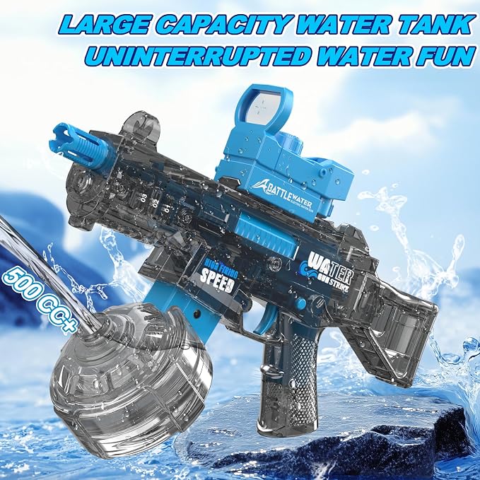 2 Pack Electric Water Guns for Adults Kids,Automatic Squirt Water Gun Up To 33 FT Long Range,High Capacity Water Gun,Ultimate Battle Powerful Water Blaster Summer Outdoor Beach Swimming Pool Water Toy