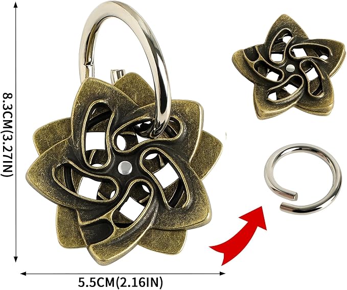 Metal Brain Teasers Puzzles Kit - 3 PCS Alloy Unlock Interlock Cast Coils Puzzle Game Toys for Adults Mind IQ Logic Test Disentanglement Games Office Supplies WP12